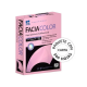 Hojas facia bond color rosa pastel